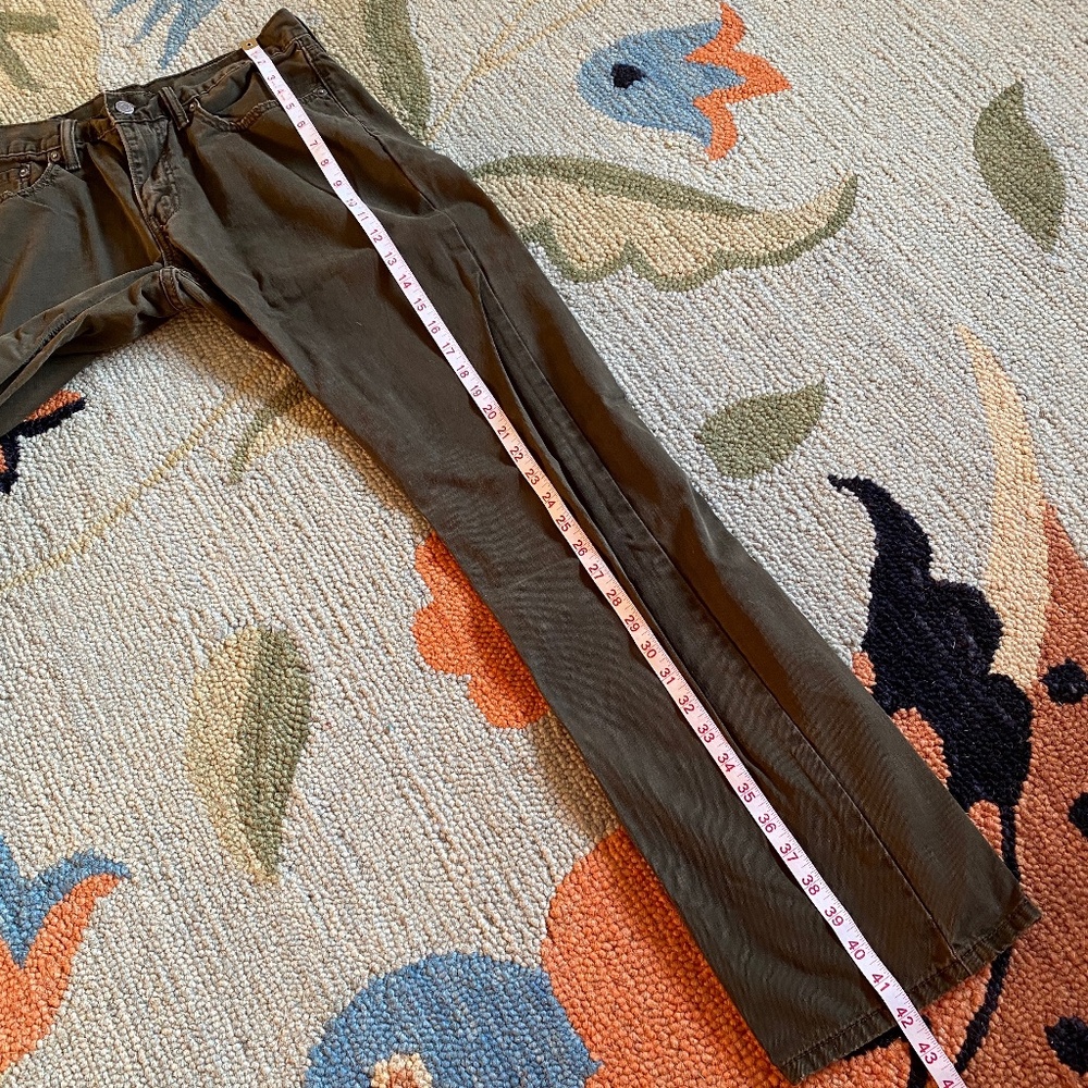 Levi's I 514 I Slim Straight I Green Jeans I 32 x 34 - Picture 6 of 16